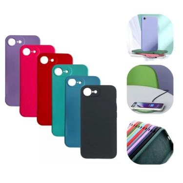 Imagem de Capinha Capa Cores Vibrantes para iPhone 16e com Forro Interno Aveludado, Proteção para Câmera, Anti Impacto, Toque Macio (Verde-tiffany, iPhone 16e)