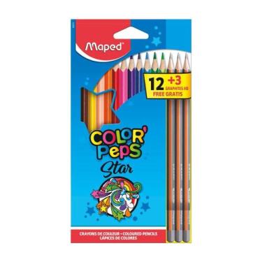 Imagem de Lápis de Cor Maped Color Peps Star 12 Cores + 03 Lápis Grafite