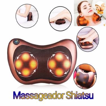 Imagem de Massageador Shiatsu almofada massageadora veicular Residêncial escritórios com infra-ve...