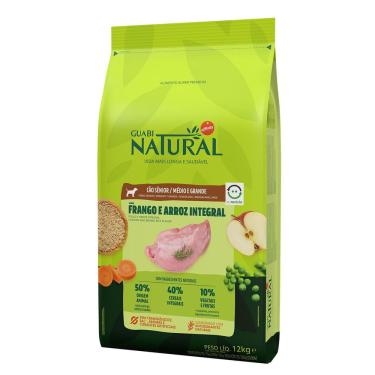 Imagem de Guabi Natural Cão Sênior Médios E Grandes Frango Arroz 12Kg