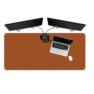 Imagem de Deskpad Couro Gamer Escritório Mesa Decoração 160X30