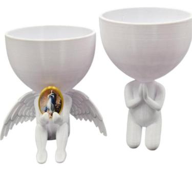 Imagem de Kit Decoração Nossa Senhora da Conceição Anjinho  Oração - Point da Fe