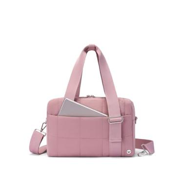Imagem de WESTBRONCO Bolsas transversais pequenas para mulheres, bolsa de ginástica acolchoada e fofa, bolsa leve, bolsas de ombro para viagem, item pessoal com compartimentos com zíper, Rosa escuro