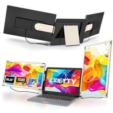 Imagem de CIDETTY Extensor de tela de laptop portátil, monitor portátil destacável de 39.6 cm FHD 1080P para laptop, extensor triplo para monitor de laptop compatível com Windows, Mac, Android, Chrome, Switch e