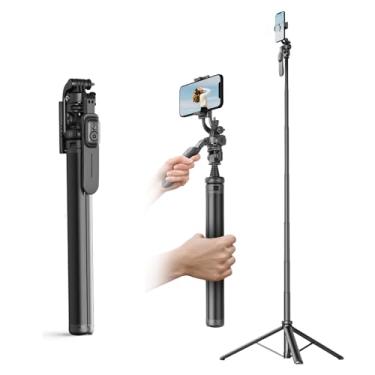 Imagem de Multifunções Selfie Stick Gimbal Estabilizador Tripé do Telefone Portátil Com Liga de Alumínio Telescópica Rod 360 ° Rotatable Ball Head Com Anti Shake Handle (com bola de clipe