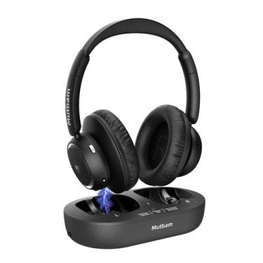 Imagem de Fones de ouvido sem fio Mutbam para TV e idosos Bluetooth 5.2