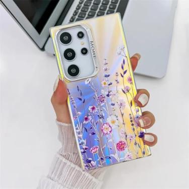 Imagem de Capa traseira rígida fosca para PC com flor de laser (para Samsung A35 5G/AH1)