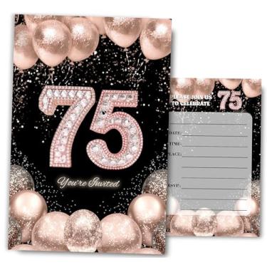 Imagem de Fablus Convites para festa de aniversário de 75 anos em ouro rosa