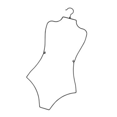 Imagem de Ｂｅｓｇａ Biquíni de traje de banho Display Dobrável Arme de banheira dobrável Cabinete de linger rack de maiô para lojas quartos de praia roupas de praia, Preto