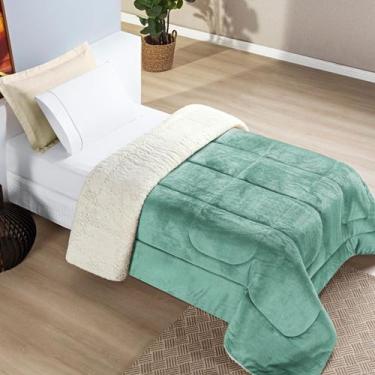 Imagem de Manta Flannel com Sherpa Cama Box Solteiro Coberdrom Everest - EMPÓRIO