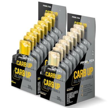 Imagem de Kit 2x Carb Up Gel Super Formula Display C/10 Sachês Cada - Probiótica - Repositor de Energia (2 Caixas, Banana/Baunilha)