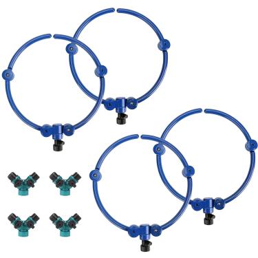 Imagem de Sistema de água de árvore 360° Anel de irrigação de flores irrigador de círculo de irrigação para árvores novas plantas ao ar livre canteiros de jardim elevados plantas arbustos, canteiros de flores