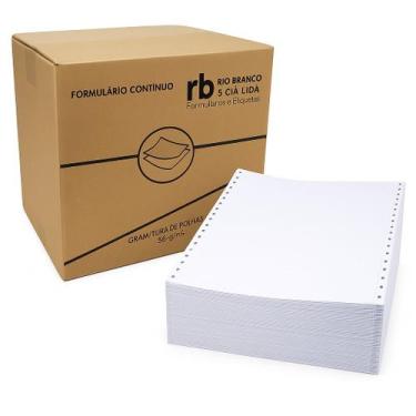 Imagem de Formulário Continuo 1 via, 80 Colunas, Microsserilhado Razão, Branco -