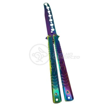 Imagem de Canivete Fade Rainbow Butterfly Treinamento Faca Borboleta