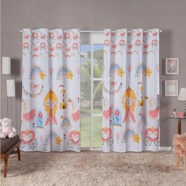 Imagem de Cortina Infantil Princesinha Para Quarto 3.00X2,20 Estampada - Moro Co