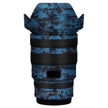 Imagem de Adesivo de câmera antiarranhões com tampa de lente para Nikon z 24-70 mm F2.8S Película protetora decalque protetor corporal 24-70 2,8 (contorno preto brilhante)