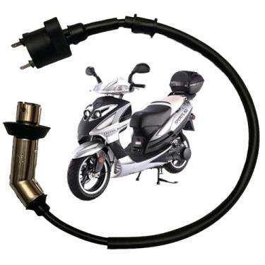 Imagem de Generic Bobina De Ignição Taotao Com Tampa Plugue Cabeça Carcaça Metal Para Scooter 50Cc E 150Cc, Ciclomotor, Motocicleta Quantum 150 Lancer Pmx Pony 50 Vip Blade Evo Racer Newspeed