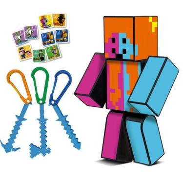 Imagem de Mana Gamer Boneca Minecraft Youtuber 25cm Articulada Craft - ALGAZARRA