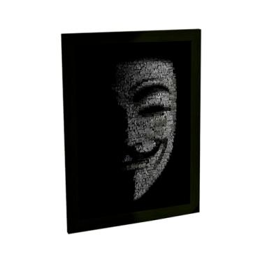 Imagem de Quadro Decorativo Anonymous Grupo Hackers Guy Fawkes Decoração Poster Quarto Sala