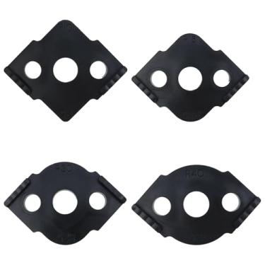 Imagem de Tsnamay 4 peças de gabarito de corte circular de plástico durável para marcenaria, preto