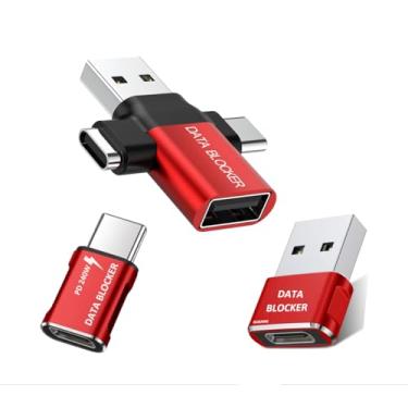 Imagem de Bloqueador de dados, bloqueador de dados universal 4 em 1, proteção contra download ilegal, à prova de hackers 100% garantido, bloqueador de dados USB C para iPhone 15 16 e qualquer carregamento de