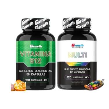 Imagem de Combo Vitamina B12 120 Capsulas e Multivitaminico 120 Capsulas Growth