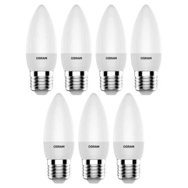 Imagem de 7 Lâmpadas Led Vela Fosca 2700k 260lm E27 Ledvance 7019477