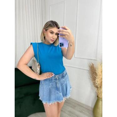 Imagem de Blusa Muscle tee Manga Curta 100 Malha de Algodão., Azul turquesa, G