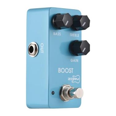 Imagem de Zory Guitar Boost Efeitos Pedal Profissional Bass Treble Gain 2 Banda EQ Controle True Bypass de guitarra elétrica Efetor de guitarra para LIVE LIGO LIGADO DE LEUMULA DE ALUMINA