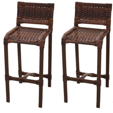 Imagem de Conjunto 2 Banquetas para Jardim Master Marrom