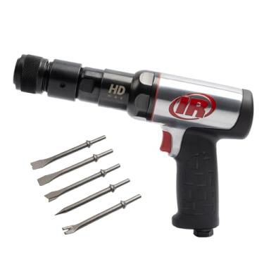 Imagem de Ingersoll Rand 135MAXK Conjunto de 5 peças de martelo pneumático de troca rápida com redução de vibração, 2.600 BPM, curso de 7,6 cm, haste redonda