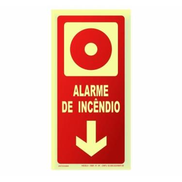 Imagem de Placa Fotoluminescente - Alarme de Incêndio - Fast Way
