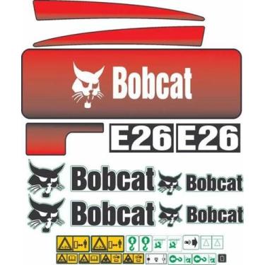 Imagem de Kit Adesivos Bobcat E36 Para Mini Escavadeira - Spts