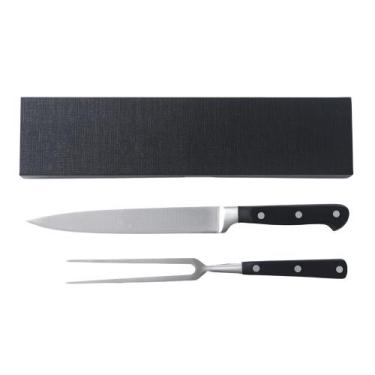 Imagem de Kit Faca e Garfo Premium Forjado Aço Alta Qualidade Grillrelax