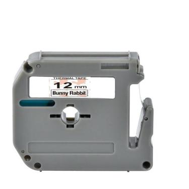 Imagem de Fita Compatível Brother M-K024 Design Coelho Letra Preta 12mm - Genéri