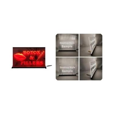 Imagem de Letreiro De Néon LED Vintage Com Lábios, Seringa, Preenchimentos De Bo