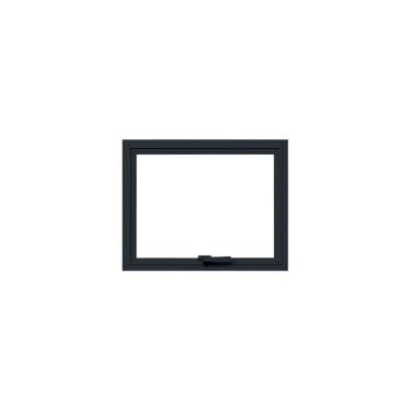 Imagem de Janela Maxim-Ar 1 Módulo Vidro Segurança 6cm 80cm x 60cm Fábrica do Alumínio Preto