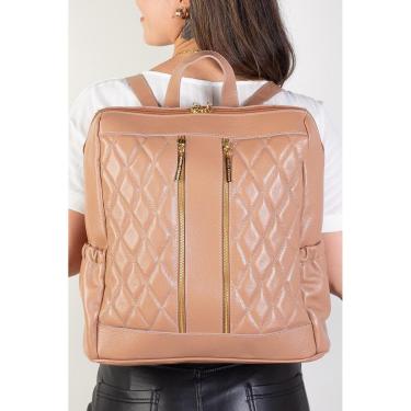 Imagem de Mochila de couro liso matelassê Romana-Feminino