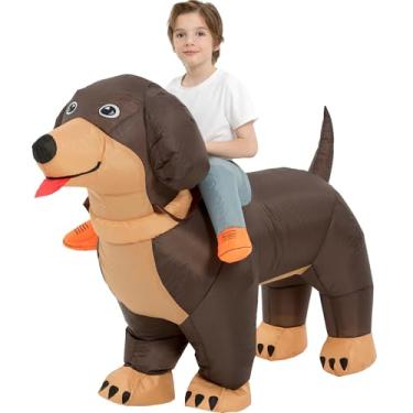 Imagem de One Casa Inflatable Dog Costumes for Kids,Blow Up Dachshund Suit,Ride On Halloween Costumes for Boys Girls (4-6YRS)