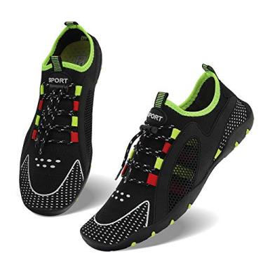 Imagem de Tênis masculino e feminino para esportes aquáticos, sem cadarço, de secagem rápida, para piscina, praia, surfe, caminhada, parque aquático, 1-a-a-black, 6.5-7 Women/5-5.5 Men