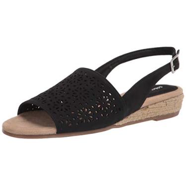 Imagem de Easy Street Sandália anabela Trudy Espadrille feminina, Preto, 5