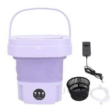 Imagem de GLOGLOW Máquina de Lavar Máquina Portátil Máquina de Lavagem de Lavagem 11L Automático Dobrável Com Cano de Drenagem de Cesta de Spin para Camping de Dormitório do Apartamento (Plugue nos EUA)