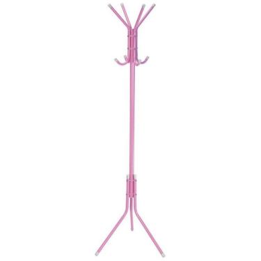 Imagem de Cabideiro Mancebo 8 Ganchos De Chão Rosa Menina Fratelli