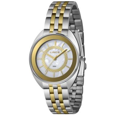 Imagem de Relógio Lince Feminino 38mm Prata/Dourado - LRTJ171L38 B1SK