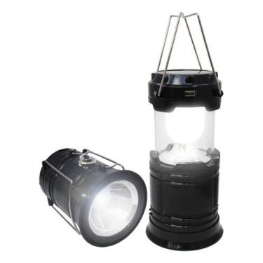 Imagem de Lampião Led Solar Lanterna Luminária Camping Acampamento Pesca Alira H