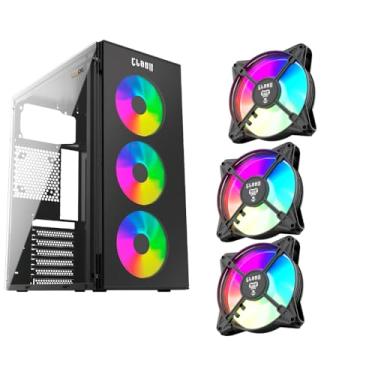 Imagem de Gabinete Gamer ATX/Micro-ATX, Vidro Temperado, 3 Ventiladores RGB 120mm, Preto