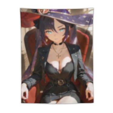 Imagem de LIEGBMEU Tapeçaria de biquíni sexy anime menina quente 76,2 x 101,6 cm interior exterior parede colcha arte decoração de tapeçaria caprichosa, AF038