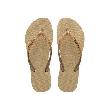 Imagem de Chinelo Feminino Havaianas Slim Glitter II Fc-Areia Dourado