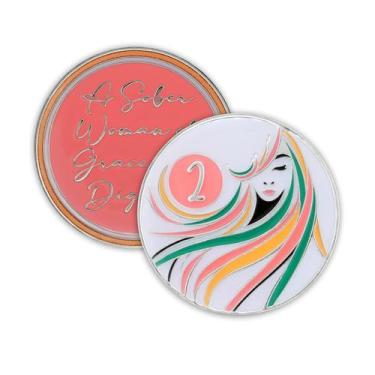 Imagem de Sobriety Coin The Token Shop Triplate 2 Year Sober Woman