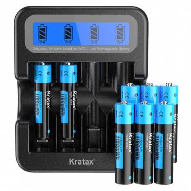 Imagem de Baterias de lítio recarregáveis Kratax AAA 1100mWh, pacote com 8